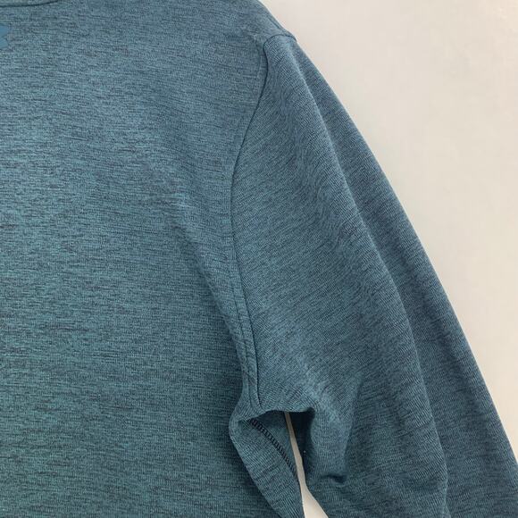 Under Armour Mens ColdGear Half Zip Heather Green Pullover Size Medium - Picture 13 of 15